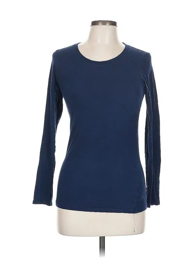 Pre-owned Ambiance Apparel 3/4 Sleeve T-shirt In Blue