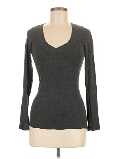 Pre-owned Ambiance Apparel 3/4 Sleeve T-shirt In Gray