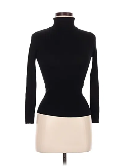 Pre-owned Ambiance Apparel 3/4 Sleeve Turtleneck In Black