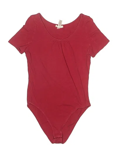Pre-owned Ambiance Apparel Bodysuit In Burgundy