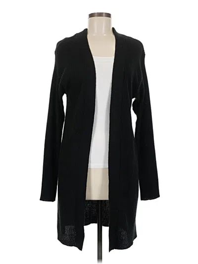 Pre-owned Ambiance Apparel Cardigan Sweater In Black