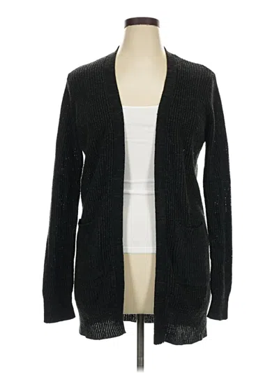Pre-owned Ambiance Apparel Cardigan Sweater In Black