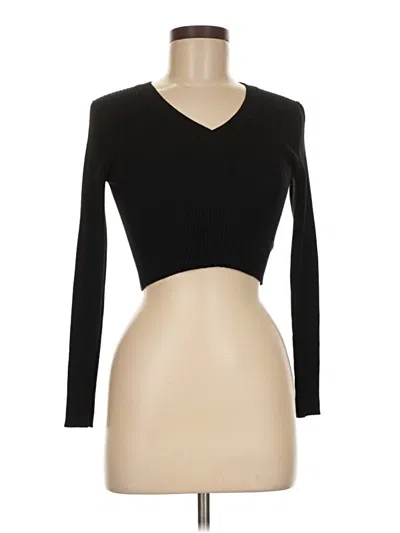 Pre-owned Ambiance Apparel Cardigan Sweater In Black