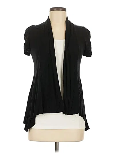 Pre-owned Ambiance Apparel Cardigan Sweater In Black