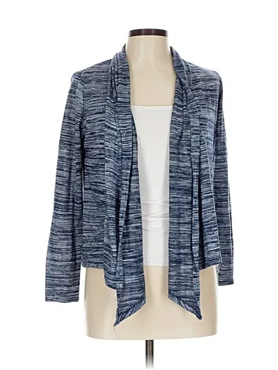 Pre-owned Ambiance Apparel Cardigan Sweater In Blue