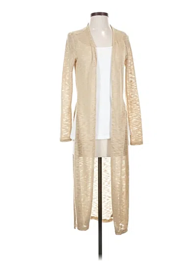 Pre-owned Ambiance Apparel Cardigan Sweater In Gold