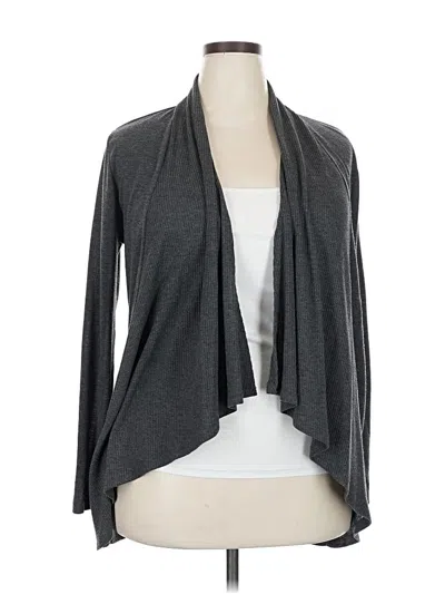 Pre-owned Ambiance Apparel Cardigan Sweater In Gray