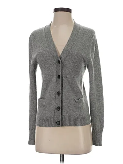 Pre-owned Ambiance Apparel Cardigan Sweater In Gray