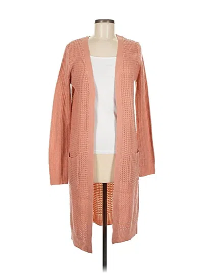 Pre-owned Ambiance Apparel Cardigan Sweater In Orange