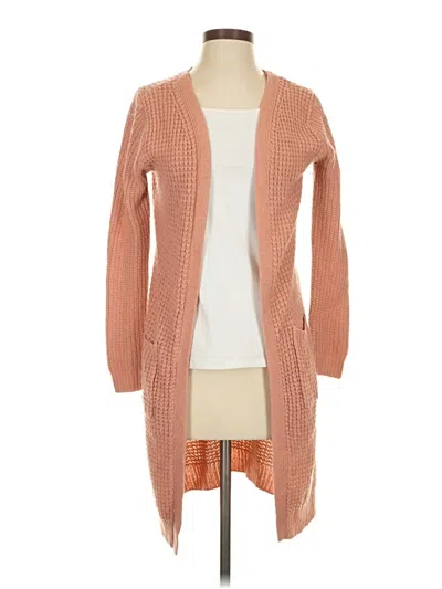 Pre-owned Ambiance Apparel Cardigan Sweater In Orange