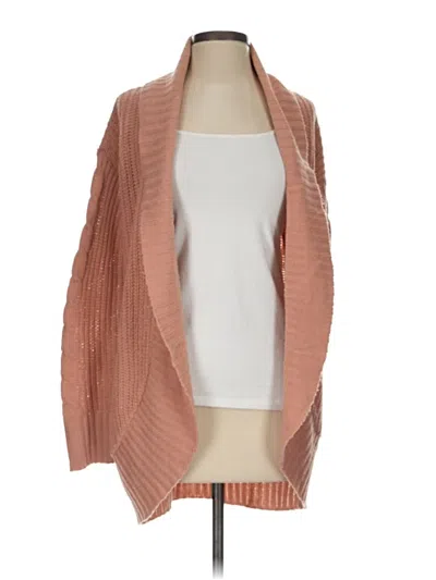 Pre-owned Ambiance Apparel Cardigan Sweater In Pink