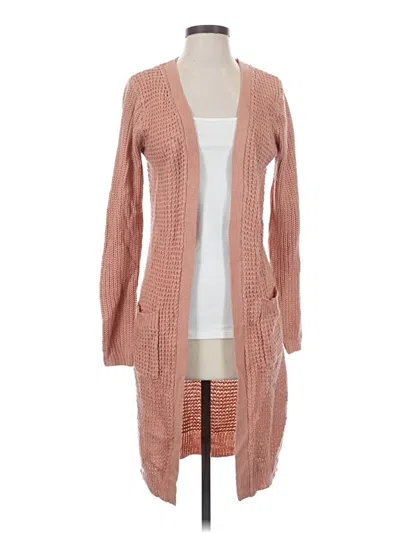 Pre-owned Ambiance Apparel Cardigan Sweater In Pink
