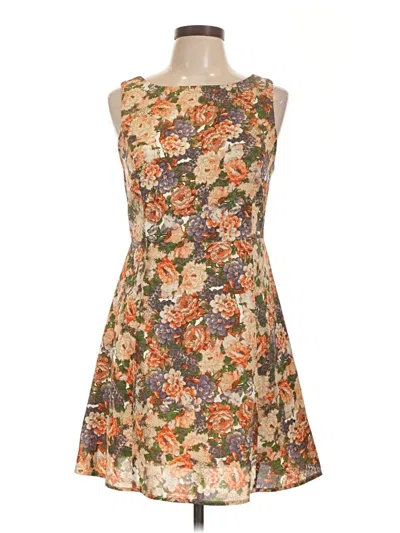 Pre-owned Ambiance Apparel Cocktail Dress In Brown