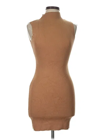 Pre-owned Ambiance Apparel Cocktail Dress In Tan