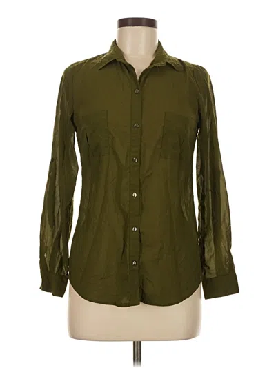 Pre-owned Ambiance Apparel Long Sleeve Blouse In Green