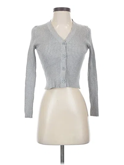 Pre-owned Ambiance Apparel Long Sleeve Top Gray Sweetheart Neckline Tops