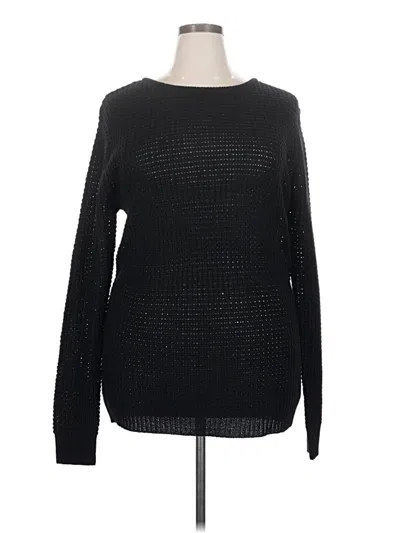 Pre-owned Ambiance Apparel Pullover Sweater In Black