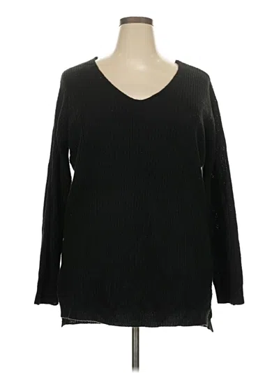Pre-owned Ambiance Apparel Pullover Sweater In Black