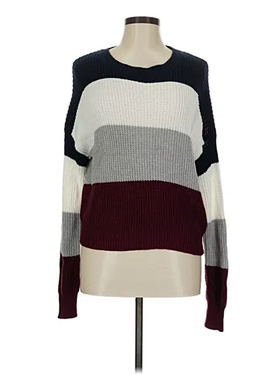 Pre-owned Ambiance Apparel Pullover Sweater In Burgundy