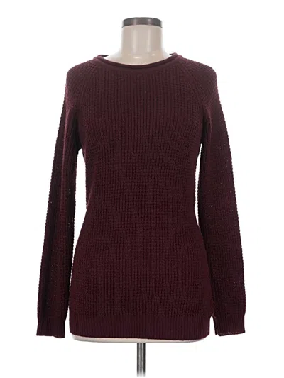 Pre-owned Ambiance Apparel Pullover Sweater In Burgundy