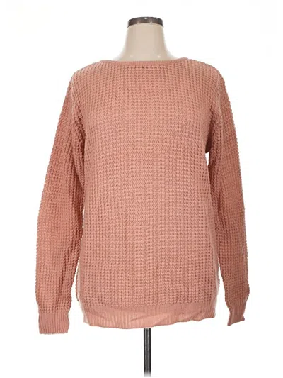 Pre-owned Ambiance Apparel Pullover Sweater In Pink
