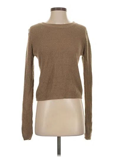 Pre-owned Ambiance Apparel Pullover Sweater In Tan