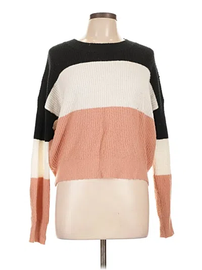 Pre-owned Ambiance Apparel Pullover Sweater In Tan