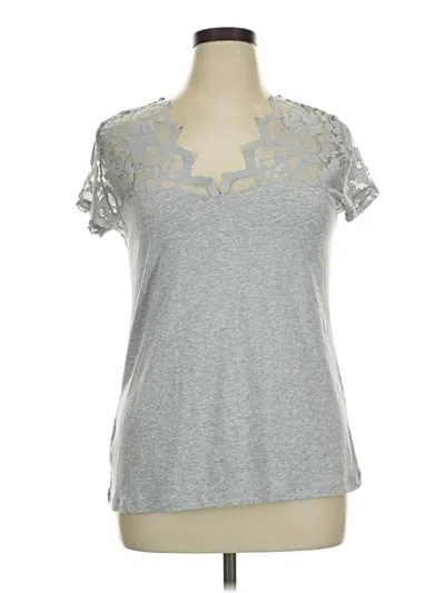 Pre-owned Ambiance Apparel Short Sleeve T-shirt In Silver