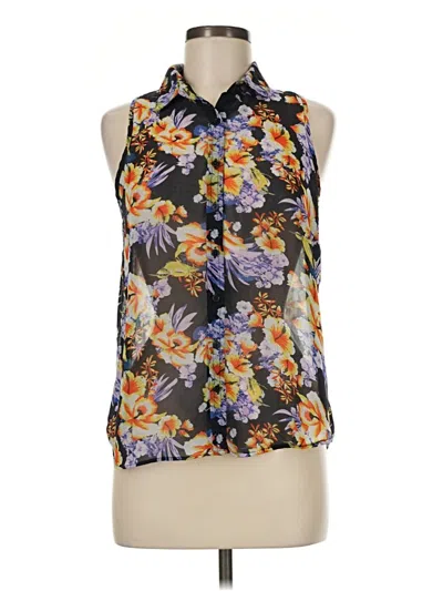 Pre-owned Ambiance Apparel Sleeveless Blouse In Black