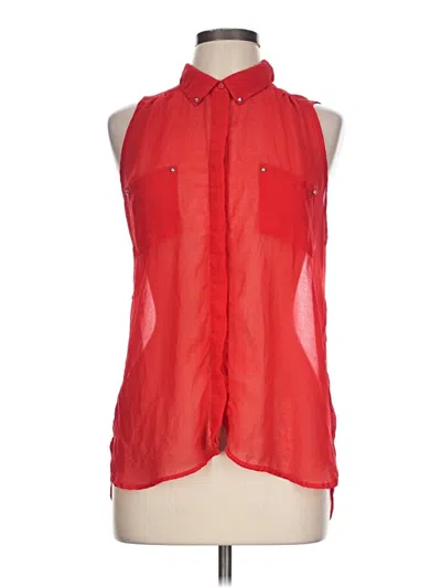 Pre-owned Ambiance Apparel Sleeveless Blouse In Red