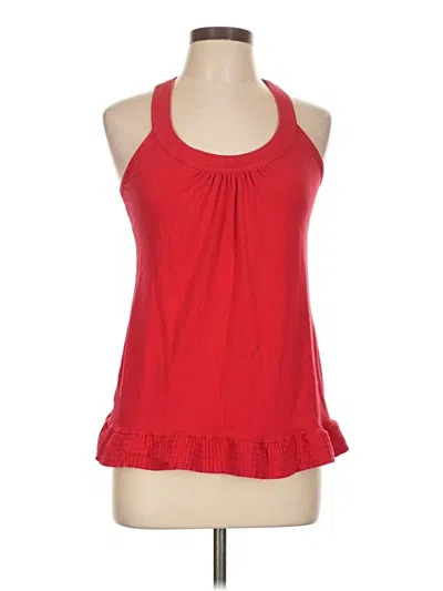 Pre-owned Ambiance Apparel Sleeveless Top Red Halter Neckline Tops