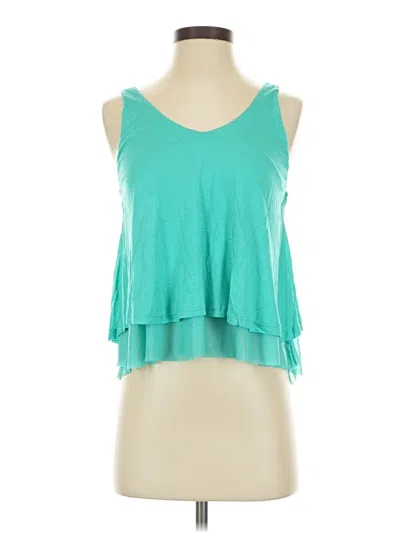 Pre-owned Ambiance Apparel Sleeveless Top Teal Halter Neckline Tops