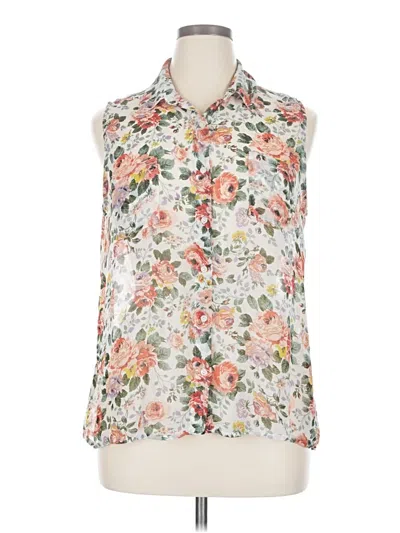 Pre-owned Ambiance Apparel Sleeveless T-shirt In Ivory
