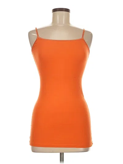 Pre-owned Ambiance Apparel Tank Top Orange Strapless Neckline Tops