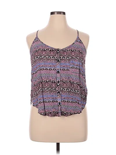 Pre-owned Ambiance Apparel Tank Top Purple Halter Neckline Tops