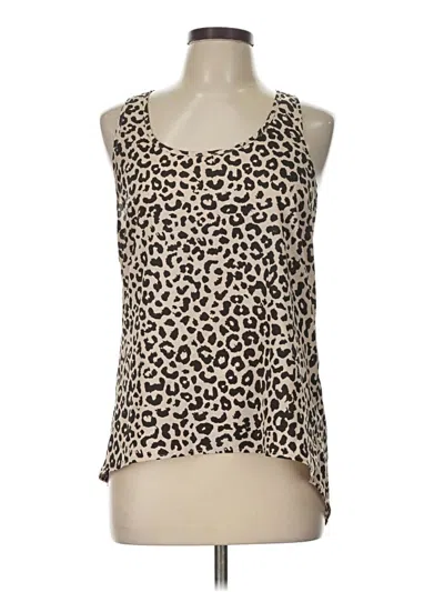 Pre-owned Ambiance Apparel Tank Top Tan Halter Neckline Tops