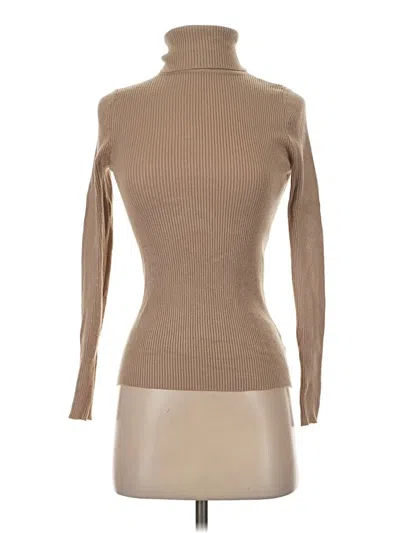 Pre-owned Ambiance Apparel Turtleneck Sweater In Brown