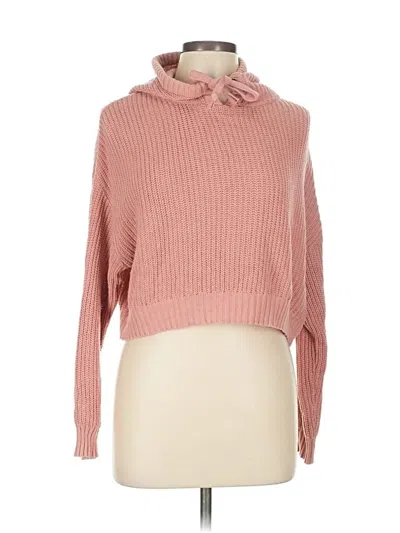 Pre-owned Ambiance Apparel Turtleneck Sweater In Pink