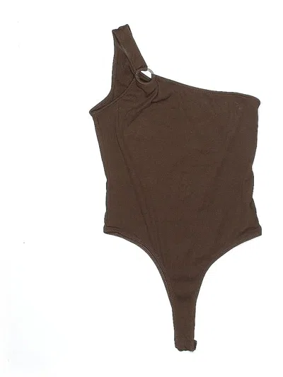 Pre-owned Ambiance Bodysuit In Brown