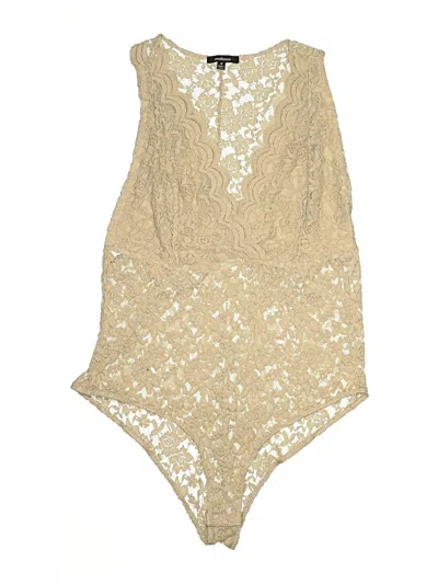 Pre-owned Ambiance Bodysuit In Gold
