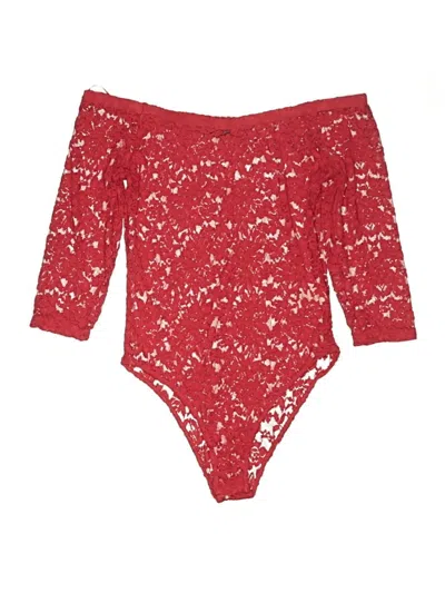 Pre-owned Ambiance Bodysuit In Red