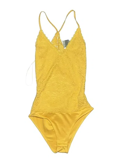 Pre-owned Ambiance Bodysuit In Yellow