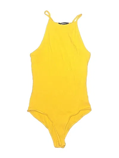Pre-owned Ambiance Bodysuit In Yellow