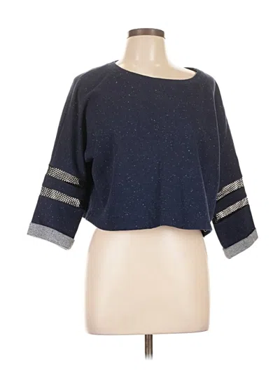 Pre-owned Ambiance Cardigan Sweater In Blue