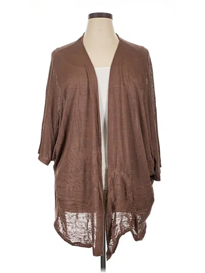 Pre-owned Ambiance Cardigan Sweater In Brown