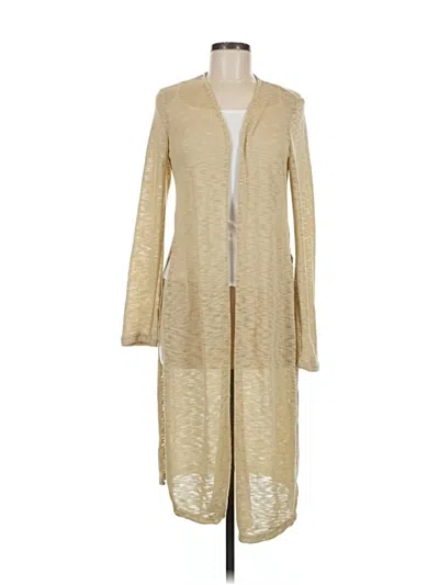 Pre-owned Ambiance Cardigan Sweater In Tan