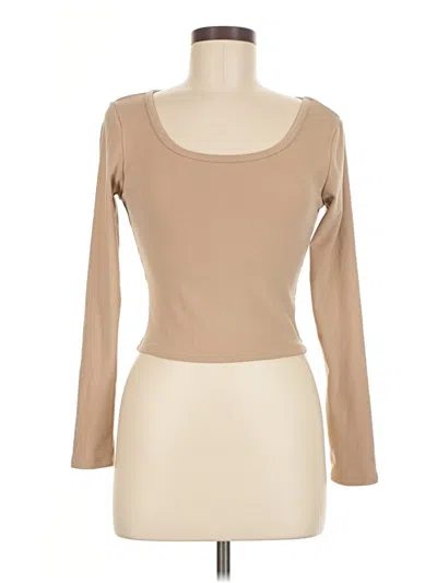 Pre-owned Ambiance Cardigan Sweater In Tan
