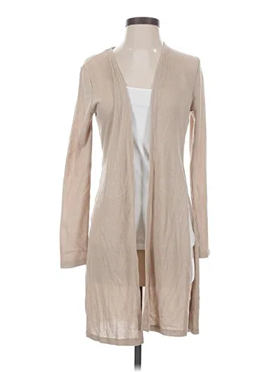Pre-owned Ambiance Cardigan Sweater In Tan