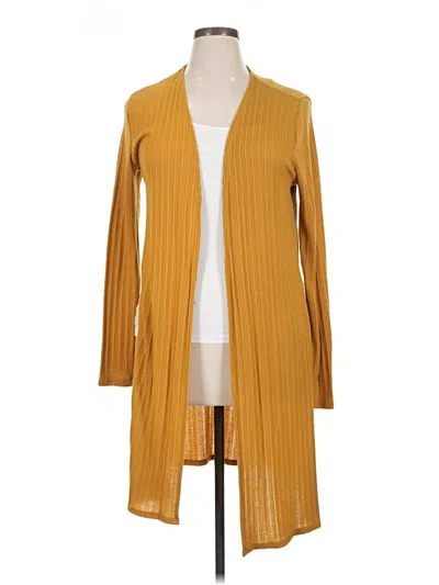 Pre-owned Ambiance Cardigan Sweater In Yellow