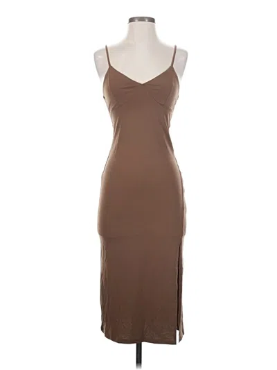 Pre-owned Ambiance Casual Dress In Brown